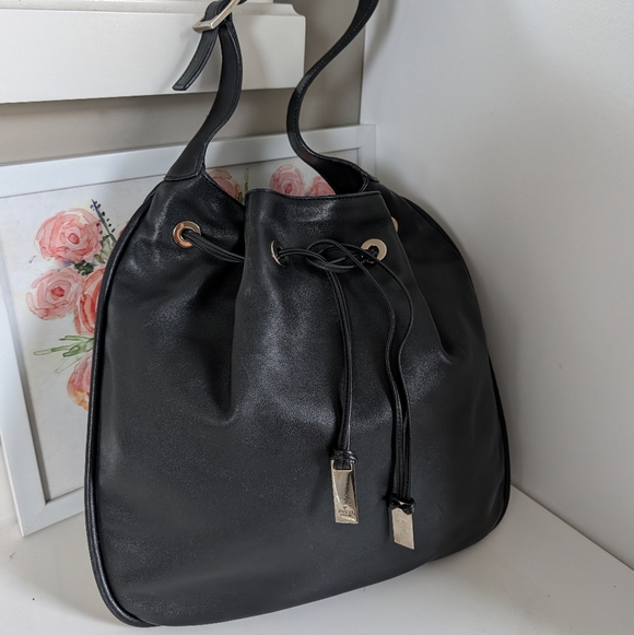 🖤 Vintage Y2K Gucci 001-4030 Genuine Smooth Leather Shoulder Satchel Bag, Black - Picture 4 of 16